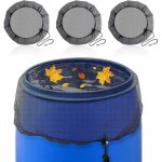 3 pcs filet pour citerne de pluie: filet de protection avec cordon serrage r�servoir d'eau couvercle ...