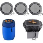 3 pcs filet pour citerne de pluie: filet de protection avec cordon serrage rservoir d'eau couvercle ajustable, ...