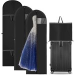 3 pcs housse vetements  suspendre, 180 x 60 cm housse robe longue, traspirante pliant housse costume ...