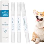 3 pi�ces pour animaux de compagnie chien stylo de nettoyage des dents, stylo brosse � dents pour animaux ...