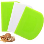3 pices corne patisserie, grattoir  pte en plastique, 12x9, 5cm racloir patisserie pour cuisine, ptisserie ...