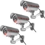 3 pi�ces de fausse cam�ra : cam�ra factice, cam�ra de surveillance factice avec lumi�re led clignotante, ...