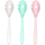 3 pi�ces de fourchettes � spaghetti en silic�ne de cuisine (blanc rose vert menthe) - fei yu