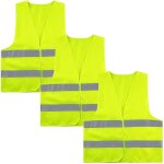3 pi�ce gilet de s�curit� haute visibilit� avec bandes r�fl�chissantes gilet r�fl�chissant pour courir ...