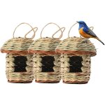 3 pices nichoir oiseaux tiss, nichoir oiseaux exterieur suspendre , nid oiseau fait  la main, nichoir ...