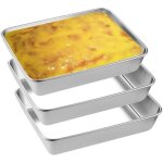 3 pi�ces plat inox four rectangulaire 25. 8x20x5 cm, bac inox alimentaire, plat gastro cuisine, plat ...