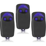 3 pi�ces remplacement pour t�l�commande nice, t�l�commande portail 433, 92 mhz 2 canaux, compatible avec ...