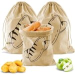 3 pice sac  pain, 40  30 cm sac baguette sac de stockage de pain, sac  pain rutilisable en coton ...