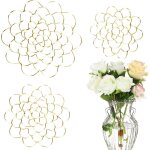 3 pi�ces support pour fleurs, tige support pour bouquet, attache fleurs diy, grille en acier inoxydable ...