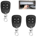 3 pi�ces telecommande universelle portail 433mhz, clonage garage porte telecommande cl�s � 4 boutons, ...