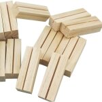 3 pi�ces titulaire en bois support, natural support photo, party menu marriage en support, cartes de ...