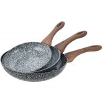 3 po�les � frire en granit bois de granit kinghof kh - 1030