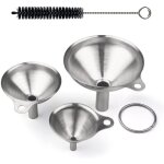 3 tailles petit entonnoir en acier inoxydable mini entonnoir de cuisine avec poign�e entonnoir metal ...