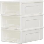 3 tiroirs de rangement en plastique, organisateurs de bureau, tour de rangement pour fournitures, dortoir ...