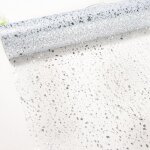30 cm x 9 m argent chemin de table organza tulle rouleau de tissu brillant dcoration de table tissu ...