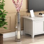 30 inch tall mirror decorative floor vase silver glass large tall vases for living room floor decor, ...