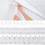 30 m x 2, 5 cm - ruban fronceur avec 50 crochets de rideau - blanc - ruban fronceur � coudre - pour la ...