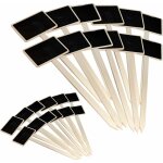 30 pcs etiquettes de plantes en ardoise mini tableau noir marqueur de jardin plante signe tags en bois ...