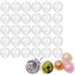 30 pi�ces boule en plastique p. d�co, boules transparentes acrylique, boule no�l transparente � remplir, ...