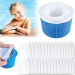 30 pi�ces chaussette skimmer piscine, pool skimmer socks, filtre skimmer piscine �lastique, panier skimmer ...
