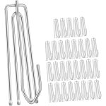 30 pi�ces crochet rideau quatre griffes acier inoxydable crochets pince pour fen�tre remplacement facile ...