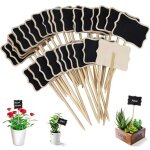 30 pieces t - type �tiquettes plantes en boi imperm�able etiquettes de plantes en ardoise pour jardin ...