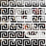 30 pi�ces g�om�trique grecque cl� miroir diy stickers muraux, acrylique miroir carreaux autocollants ...