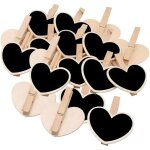 30 pi�ces mini tableau noir, tableau noir en bois, message board signes bois, mini panneau d'affichage ...