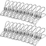 30 pi�ces pinces � linge clips pinces en inox pinces cuisine salle de bains cuisne pince decoration pince ...