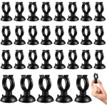 30 pi�ces ventouse pour aquarium, clips pvc �cologique pour chauffe eau, thermom�tre, tube d'eau (noir) ...