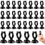 30 pi�ces ventouse pour aquarium, clips pvc �cologique pour chauffe eau, thermom�tre, tube d'eau (noir) ...
