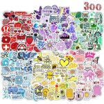 300 pcs aesthetic couleurs stickers, imperm�able vinyle autocollant pour telephone ordinateur portable ...