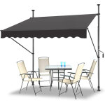 [jamais utilis�] 300 x 120 cm auvent r�tractable manuel pour jardin store banne de jardin terrasse balcon ...