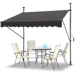 300 x 120 cm auvent rtractable manuel pour jardin store banne de jardin terrasse balcon rsistant aux ...