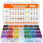 300pcs fusible voiture set, 160 mini fusible auto + 90 moyenne fusible automobile + 50 micro fusible ...