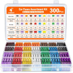 300pcs fusible voiture set, 160 mini fusibles pour auto + 90 moyenne fusible electronique pour voiture ...