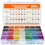 300pcs fusible voiture set, 160 mini fusibles pour auto + 90 moyenne fusible electronique pour voiture ...