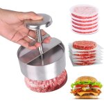 304 acier inoxydable presse � hamburge, ajustable steak hach� presse � burger, antiadh�sive moule steak ...