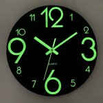 30cm horloge murale lumineuse - pendule murale fluorescente silencieuse - grande horloge murale dcorative ...