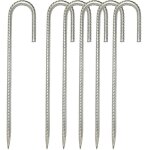 30cm piquets d'ancrage r�sistants en acier galvanis� antirouille avec crochets en j pour tentes de trampoline ...