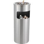30l poubelle intérieure / extérieure en inox avec cendrier sur pied pour hôtel, immeuble de bureaux 30l poubelle intérieure / extérieure en inox avec cendrier sur pied pour hôtel, immeuble de bureaux