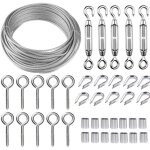 30m corde en acier inoxydable � suspendre kit, kit cable m�tallique, 2mm cable en acier inoxydable rev�tu, ...