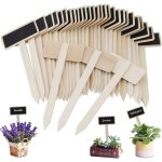 30pcs etiquettes de plantes en ardoise mini tableau noir marqueur de jardin plante signe tags en bois ...