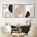 30x40cmx3pcs sans cadre minimaliste tableaux abstraite ligne affiches g�om�trique murale art toile tableau ...