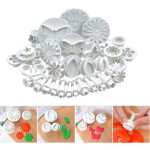 33 emporte - pi�ces � piston pour p�te � sucre, biscuits, fleurs, feuilles, papillons, c?urs, outils ...