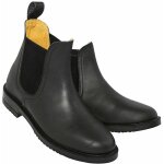 33, nero: bottines jodhpur en cuir avec semelle antidrapante