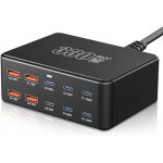 330w chargeur usb - c, 10 ports chargeur rapide gan iii avec 6 ports usb - c et 4 ports usb - a, chargeur ...