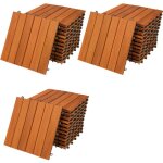 No brand - 33x dalles de terrasse en bois d'acacia pour 3m² - 30 x 30 cm jardin extérieur No brand - 33x dalles de terrasse en bois d'acacia pour 3m² - 30 x 30 cm jardin extérieur
