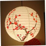 35cm lampion plum blossom round abat chinese style oriental light restaurant de soir�e de mariage d�coration ...