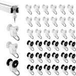 36 rouleaux de rail de rideau, crochet pergola, roues m�tal, poulie en m�tal pour rideaux coulissants ...